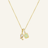 Leo Zodiac & Birthstone Necklace 1