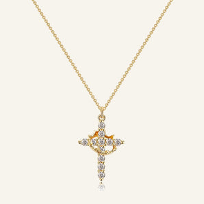 Crowned Faith Cross Necklace