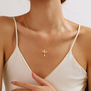 Crowned Faith Cross Necklace