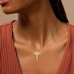 Angel Wings Cross Necklace