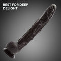 XXL Realistic Dildo for Deep Pleasure | Big Bang Black Delight | SVL Toys
