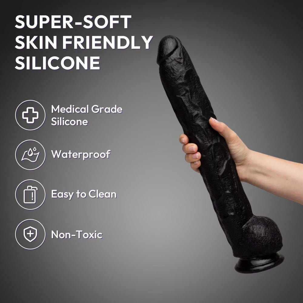 XXL Realistic Dildo for Deep Pleasure | Big Bang Black Delight | Material
 | SVL Toys