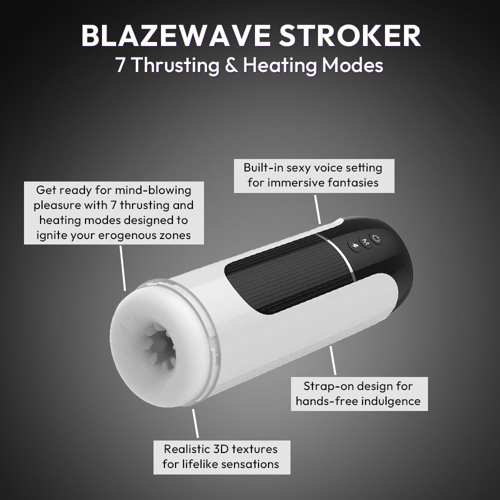 Wearable Thrusting & Vibrating Heating Masturbator | Blaze Wave Stroker | SVL Toys