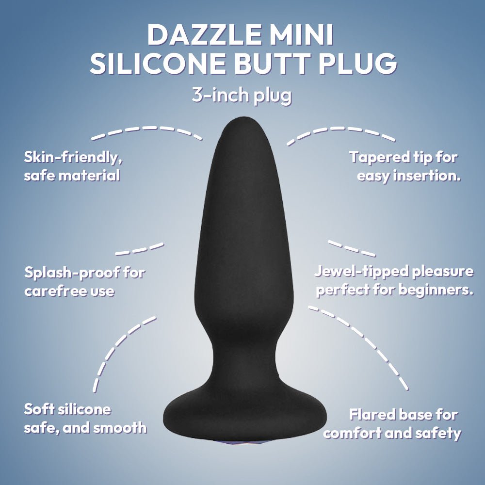 Explosive G-spot Climaxes | Dazzle Mini Silicone Butt Plug | Specifications | SVL Toys