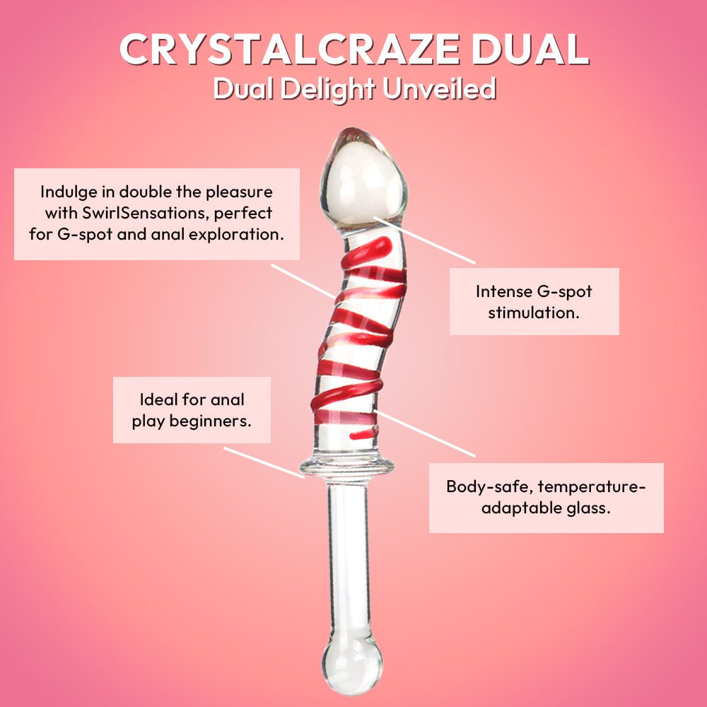 Dual-End Glass Pleasure Wand | Crystal Craze Dual | SVL Toys